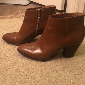 JCrew cognac booties